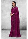 Maroon Colour Designer Blomming Georgette Party Wear Heavy Worked Saree 2102